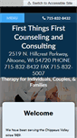 Mobile Screenshot of firstthingsfirstcounseling.net