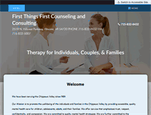 Tablet Screenshot of firstthingsfirstcounseling.net